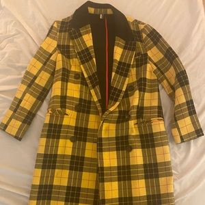 Topshop Plaid Coat
